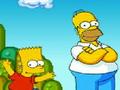 Bart og Homer i Mario World for å spille online